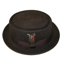 Brown Pork Pie Trilby Hat With
