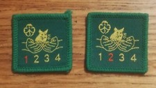 GirlGuiding Old Friend to Animals Stage 1 and Stage 2 Badges (approx 1990s)