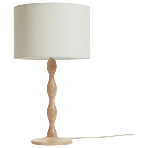 Ash wood table lamp bobbin - ash,