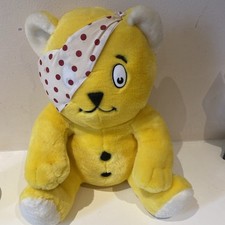 Vintage 1986 Yellow Pudsey Bear BBC Children In Need Plush Soft Toy 12”. 