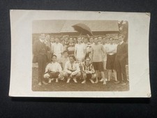 A Local Football Team Real Photo Social History Postcard A26