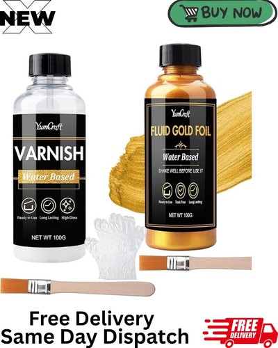 Liquid gold leaf paint kit - leaf,