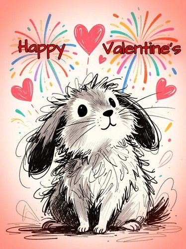Cute bunny valentines - bunny,