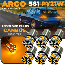 581 Bau15s Py21w Led Indicator Amber Signal Canbus 1156 Car Light Bulbs Smd 12v 