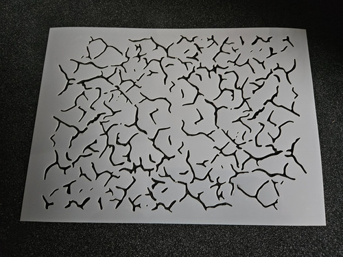 Cracked paint stencil - cracked,