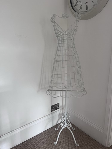 Vintage white decorative - white, metal