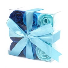 Set of 9 Soap Flowers - Blue
