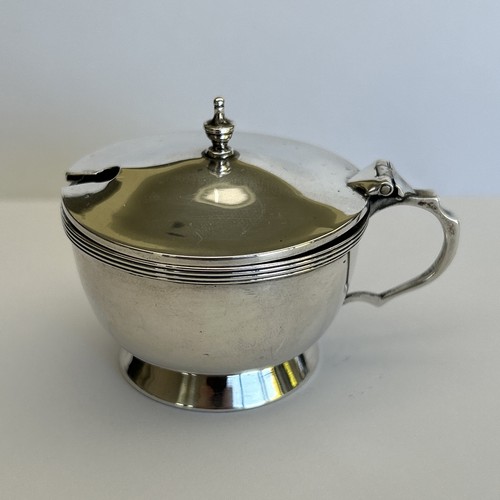 Sterling silver mustard pot - silver,