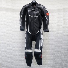 Spidi Track Wind Pro 1 Piece Motorcycle Race Suit - Black / White - 38