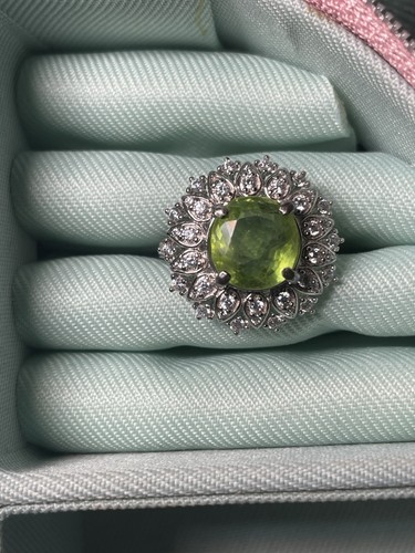 Peridot silver ring - peridot,