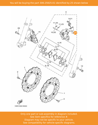 Yamaha cap 306 25825 oem - yamaha, cap,
