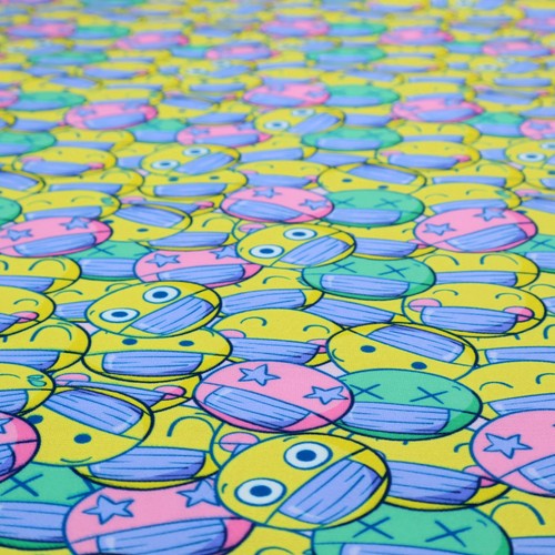 Smiley face upholstery fabric - smiley,