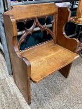 Antique Oak Church Pew Seat. Sweet Small Size. FREE DELIVERY