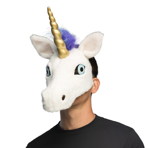 Unisex plush unicorn mask - unicorn,