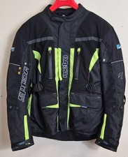 Spada Waterproof Motorcycle Jacket Metro X-Large Black Flo Yellow Touring