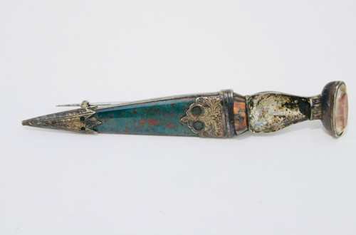 Antique silver scottish dirk - silver,