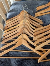 Wooden Coat Hangers majority with Trouser Bar 43cm - Natural
