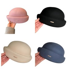 Wool Felt Berets Fascinator Hats For Women Lady Church Formal Tea Party Hat