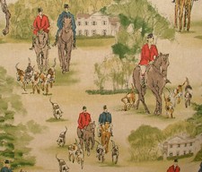 Horse And Hounds Hunting Linen