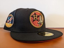 JustFitted 59FIFTY Houston Astros Apollo 11 Infared Moon Man Black Red UV 7 