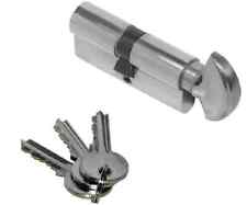 Euro Cylinder Thumb Turn Upvc Doors Lock Barrel  45T/55 Anti Drill Chrome