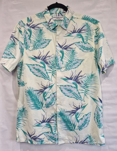 100 cotton green hawaiian - cotton,