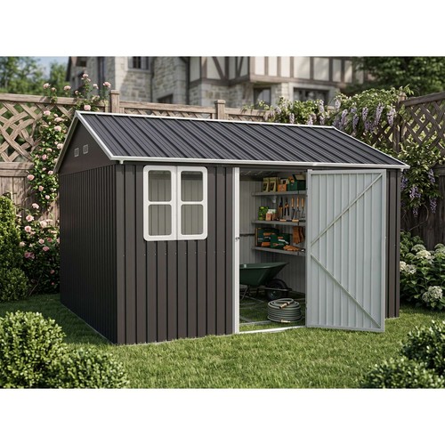 Large metal garden shed - metal,