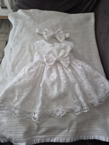 Baby white christening dress - christening,