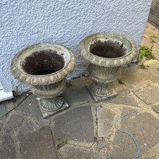 A Pair of Cast Iron Planters