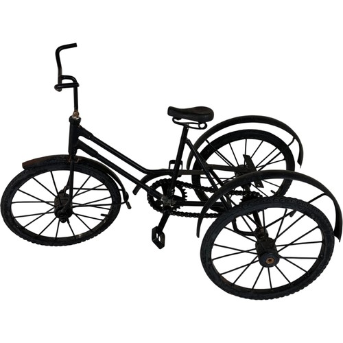 Vintage tricycle model metal - vintage,