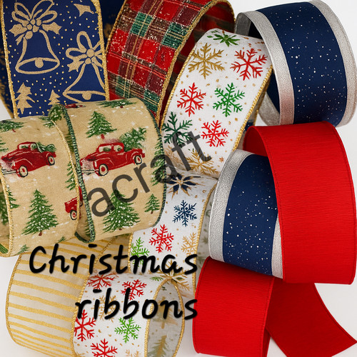 Christmas ribbons 63mm - ribbons,