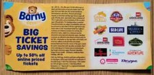 Barny MERLIN 10-50% discount voucher for up to 4 adult/child  tickets
