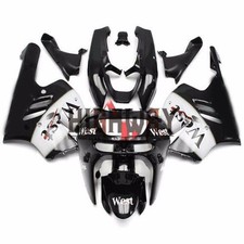 Motorrad Bodywork Fairing Kits Cowling For Kawasaki ZX9R 1994-1997 black white