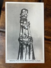 Postcard Rotherham Church bench end finial