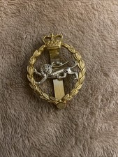 Royal Kings Own Border Regiment Queens Crown Cap Badge Pin Anodised Aluminium