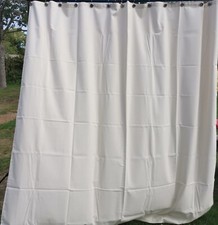 Wide, Long Shower Curtain. Poly Cotton Beige 200cm x 200cm New fabric curtain. 