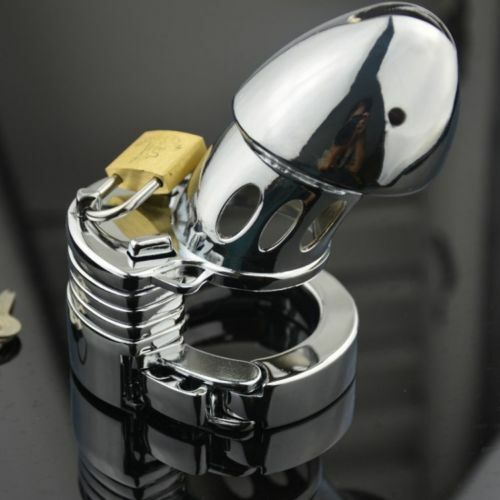 Steel male chastity device - steel,