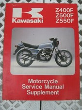 KAWASAKI MOTORCYCLE SERVICE MANUAL SUPPLEMENT. Z400/500/550F ZR400-550-A1 1983