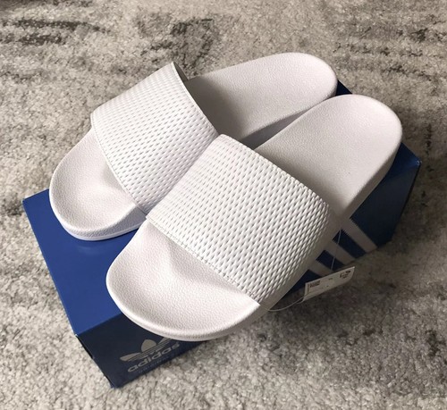 Adidas adilette white patent - white,
