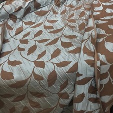 Duck egg Floral Curtain Fabric Leaves Upholstery Sofa Throws Woodland 54" BROWN