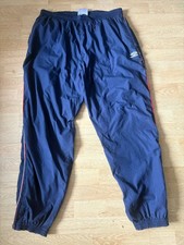 Men’s Vintage 2000,s Umbro Tracksuit Bottoms Navy Size XL