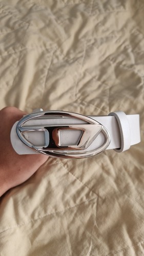 Diesel belt white leather - diesel,
