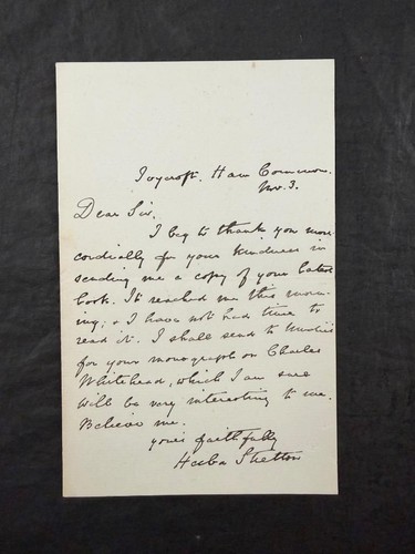 Rare signed letter from hesba - rare,