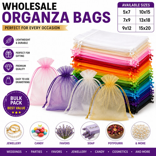 Organza gift bags - organza, drawstring