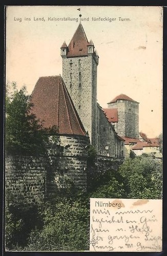 Postcard nuremberg lug ins - lug,