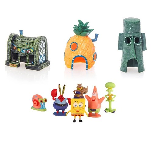 6pcs spongebob aquarium - 6pcs,