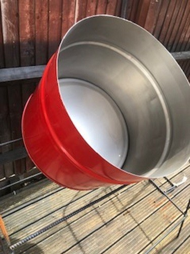 Half metal drum barrel ideal - half,
