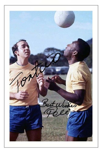 Tostao pele signed autograph - &,