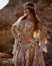 2 dress belly dance costume