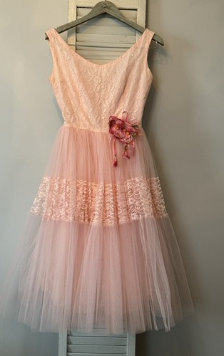 Vtg women 50s pink - 50s, tulle